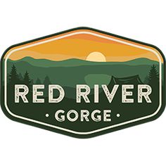 the red river gorge logo on a white background