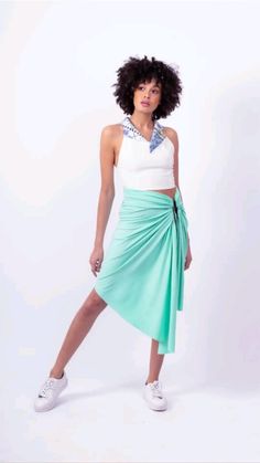 Sea Salt Green, Green Skirt, Wrap Skirt, Sea Salt