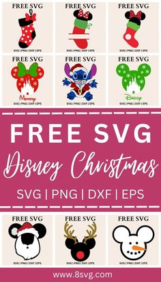 free svg disney christmas svg and dxf files