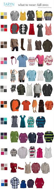 an image of clothes that are in different colors and sizes, with the words taryn written