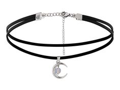 PRICES MAY VARY. GOTH BOHO BLACK CRESCENT MOON CHOKER NECKLACE: Crescent moons represent motherhood and fertility. It can also be symbolic of growth, creativity, and manifestation MATERIALS: Meticulously crafted from high-quality zinc alloy and faux leather so it's comfortable to wear SIZE: Crescent Moon Pendant size is 0.62 inches in width x0.62 inches in length, chain length: 12.9 inches, extension chain: 3 inches PERFECT GOTHIC JEWELRY GIFT FOR WOMEN: Perfect Gifts on birthday, party, Hallowe Black Necklace With Moon Charm, Black Round Necklace With Moon Charm, Adjustable Black Moon Charm Necklace, Black Adjustable Crescent Jewelry, Adjustable Black Round Choker, Black Adjustable Round Choker, Black Crescent Moon, New Year Jewelry, Moon Choker Necklace