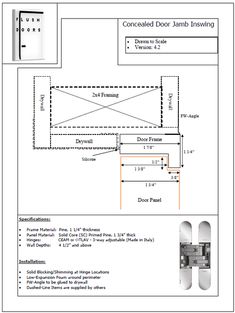 an instruction manual for the concealed door jamb