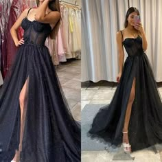 Black Sparkly Prom Dresses, Prom Dress Inspo, Black Sparkly Dress, Sparkly Prom Dresses, Princess Prom Dresses, Classy Prom Dresses, Elegant Prom Dresses, Black Prom Dress, Prom Dress Inspiration