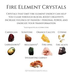 the elements of fire element crystals