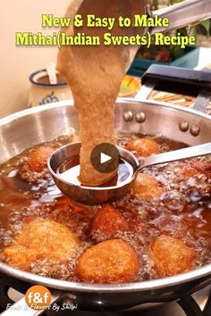 a pan filled with food cooking on top of a stove