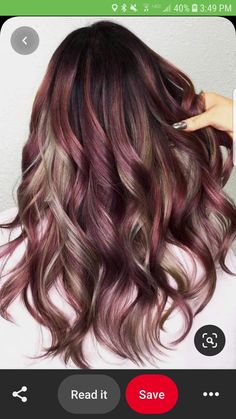 Burgundy Hair With Highlights, Hair Color 2017, Lilac Hair, Balayage Blonde, Hair Color Auburn, Burgundy Hair, Hair Shades, Spring Hairstyles, Summer Hair Color