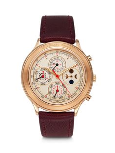 AUDEMARS PIGUET, PINK GOLD PERPETUAL CALENDER CHRONOGRAPH 'HUITIÈTIEME' WITH MOON PHASES, REF. 25695OR, | Christie’s Audemars Piguet, Moon Phases, Pink Gold, Watch Design, Chronograph, Pink And Gold, Moon, Pink, Gold