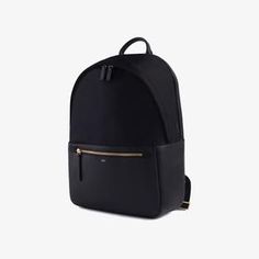 The Backpack - Large / Black Accents - ISM Classic Standard Backpack For Commuting, Classic Backpack With Luggage Sleeve, Luxury Bags With Leather Trim For Commuting, Luxury Commuting Bags With Leather Trim, Elegant Business Backpack, Classic Commuter Backpack Bags, Black Office Backpack, Classic Black Leather Work Backpack, Classic Office Laptop Backpack