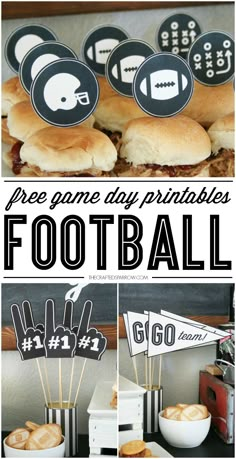 football party food and decorations with free printables