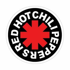 the red hot chili peppers logo sticker