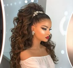 Hair Wedding Styles, Long Hair Wedding, Bridal Hair Buns, Hair Braid Videos, Hair Wedding