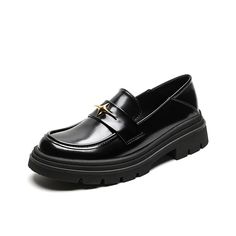 Women Retro Spring Black Casual Loafers-RAIIFY Retro Spring, Casual Loafers, Shoe Size Conversion, Black Casual, Amazon Fashion, Loafers For Women, Shoe Box, Mary Janes, Heel Height