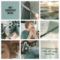 a collage of photos with the words me? sarcastictic? never, i'm dyssicic but i can still spell yuck you