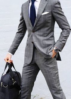 Suit Style For Men, Men In Suits, Grey Suit Men, Suit Combinations