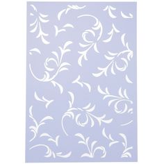 a blue and white wallpaper with swirly designs on it's side,