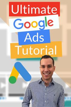 a man standing in front of a sign that says ultimate google ads