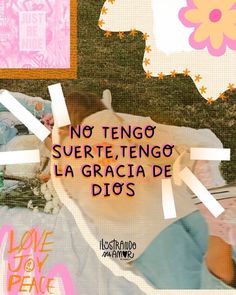 there is a collage with the words no tengo surrettengo la gracia de dios