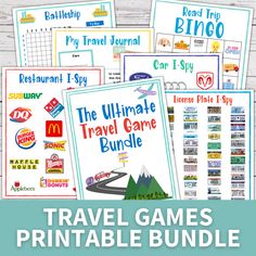 the ultimate travel games bundle with free printables