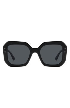 Gleaming hardware punctuates these chunky square sunglasses with signature logo detailing at the temples. 53mm lens width; 22mm bridge width; 145mm temple length 100% UV protection Plastic lenses Acetate Imported Signature Logo, Isabel Marant, Black Grey, Square Sunglasses, Uv Protection, Temple, Lenses, Black And Grey, Bridge