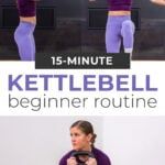 the instructions for how to do kettlebell exercises are shown in three different positions, including one