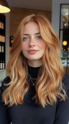 25 Strawberry Blonde Hair Ideas for Your Trendy 2024 Transformation Hairstyles Strawberry Blonde, Strawberry Blonde Summer Hair, Deep Strawberry Blonde Hair, Shades Of Strawberry Blonde, Solid Blonde, Trendy Strawberry Blonde Hair