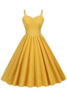 Fabric: Polyester! The fabric is comfortable for skin. Package Contents: 1x Women Dress. Occasion: Whether you are dressing it for a vintage wedding party, prom, evening party or any other occasions, this vintage dress will be your lovely partner. Classic Match: If you match the dress with an Underskirt or Petticoat, there will be a surprising look. Yellow Fitted Dress In 1950s Style, 1950s Style Yellow Dress For Vintage Fashion, 50s Yellow Dress, 1950s Yellow Dress, Fitted Yellow 1950s Dresses, Yellow 1950s Dress, Yellow 50’s Dress, Vintage Flapper Dress, Vestidos Pin Up