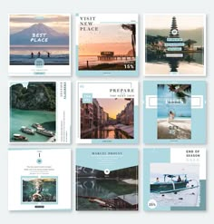 Instagram Post Design Travel Instagram Template, Hotel Instagram Feed, Instagram Feeds Idea, Travel Instagram Post, Instagram Feed Design, Ig Design, Instagram Branding Design