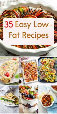 Discover healthy and delicious meal ideas that won't derail your diet. From salads to main courses, these 35 easy low-fat recipes will keep you on track! Low Fat Vegetable Recipes, Low Fodmap Low Calorie Recipes, Low Fat Recipes For Cholesterol, Low Fat Recipes For Pancreas, Low Saturated Fat Diet, Low Trans Fat Recipes, Low Fat Gallbladder Recipes, Low Fat Mexican Recipes, Gallbladder Safe Meals