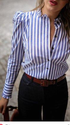 Work Outfits Frauen, Blouse Elegant, Trend Fashion, Work Outfits Women, Office Outfits, Casual Blouse, Work Fashion