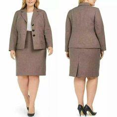 Office Outfits Women Petite Plus Size, Convention Outfits, Black Pant Suit, Blazer Suit Women, Petite Blazer, Skirt Measurements, Plus Size Suits, Plus Size Blazer, Slim Skirt