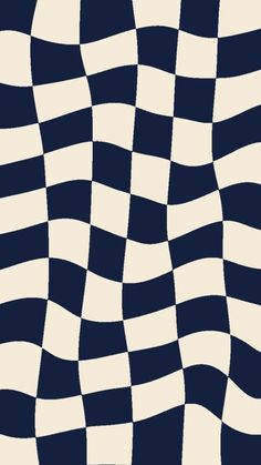 an abstract checkerboard pattern in navy blue and white, as well as cream