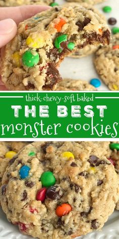 the best monster cookies with m & m's on top