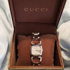 Gucci Women's 125 Series Swiss Quartz Stainless Steel Watch Ya125402. This Is A Beautiful Watch That Has The Perfect Size Case. It Looks Stunning In Person And Has An Elegant Timeless Look With The 3 Diamond Markers On The Dial Of The Watch. Excellent Condition, New Battery, Comes With Extra Link, Inner Case And Outer Case, And Instruction Manual. Gucci Diamond Watch With Metal Dial For Formal Occasions, Gucci White Gold Elegant Diamond Watch, Elegant Gucci Diamond Watch In White Gold, Elegant Gucci White Gold Diamond Watch, Gucci Timeless Rectangular Dial Watch, Gucci Timeless Watch With Rectangular Dial, Gucci Silver Diamond Watch, Gucci Silver Diamond Watch For Formal Occasions, Timeless Silver Gucci Diamond Watch