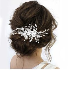 JJ's House Hair Combs Flower Leaf 5.91\"(Approx.15cm) Wedding Hair Accessories 3.15\" (Approx.8cm) Alloy Comb Pearl Rhinestone Headpieces. #JJ's House #HairCombs #Flower #Leaf #Wedding #HairAccessories #Alloy #Comb #Pearl #Rhinestone #Headpieces Bridesmaid Hair Pieces, Wedding Headpieces, Rhinestone Headpiece, Hair Accessories Wedding, Hair Comb Accessories, Flower Leaf, Accessories Wedding, Rhinestone Flower, Hair Combs