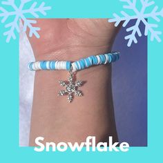 * Never Worn/No Damage! *Stackable Clay Bead Stretch Bracelet! *Size Is About 6.75” This Is One Size That Fits Most. * Contains 2 Colors.... White & Light Blue 6mm Clay Beads. Also Has A Cute Snowflake Charm!!! This Would Be Such A Cute Gift For Yourself Or Anyone!! *The Camera Will Make The Bracelets Seem Brighter Or Darker In The Photos. So Your Bracelets May Be A Little Lighter Or Darker In Person. I Assure You All My Bracelets Look Amazing I Do My Very Best To Get The Color As Close As I Can Winter Beaded Bracelets, Winter Clay Bead Bracelets, Winter Bracelets, Bracelet Clay, Winter Bracelet, Small Business Packaging Ideas, Business Packaging, Beads Bracelet Design, Clay Bead