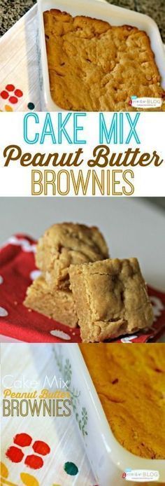 this cake mix peanut butter brownies is so good it's easy to make