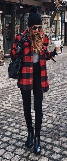 150 Fall Outfits to Copy Right Now - Page 4 of 5 - Wachabuy #Casual #Chilling #Leisure #Lounging #Relaxed #Weekending Edgy Minimalist, Winter App, Usmc Quotes, Flannel Style, London Vibes, Perfect Winter Outfit, Plaid Shirts, Jacket Outfit