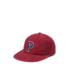 Ralph Lauren’s collegiate-inspired “P” patch accents this ball cap which is realized in cotton twill. A buckled leather strap and signature chain-stitched logo embroidery finish the back. Hats For Guys, Thrift List, Eye Cover, Wearing Clothes, Chain Stitch, Logo Embroidery, Ball Cap, Embroidery Logo, Warm Weather