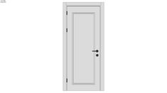 an open door on a white background