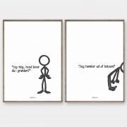 Stickmen - Kreativ plakat Leaders Quotes, Abstract Line Art, Inspire Me, Line Art