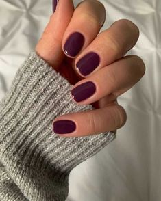 50+ Fall Nail Ideas For Your Next Manicure - Life with Mar more in telegram Manicure Christmas, Summer Nailart, Dark Purple Nails, Plum Nails, Violet Nails, February Nails, Nail Colors Winter