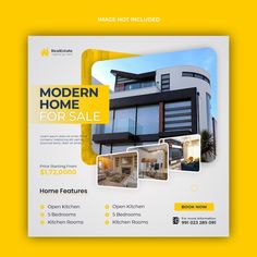 a modern home for sale flyer