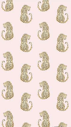 a pattern of leopards on a pink background