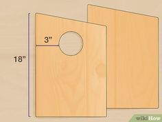 two pieces of wood are shown with measurements for each piece to be cut in half