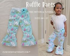 Ruffle Pants Pattern, Baby Pants Pattern, Toddler Sewing Patterns, Pants Tutorial, Ruffle Pants, Baby Pants