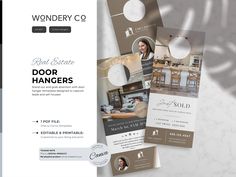 a brochure for a real estate door hangers