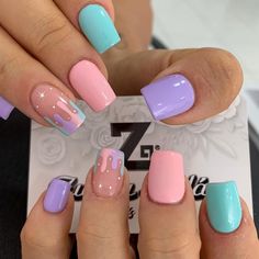 Kids Nail Designs, Girls Nail Designs, Nail Art For Kids, April Nails, Nails Dip, Easter Nail, Nails Spring, Easter Nails