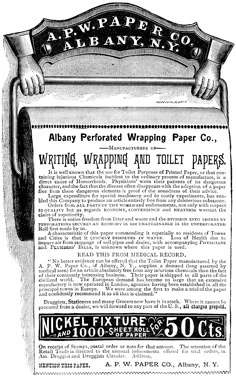 an old newspaper advertisement for paper company