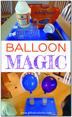 balloon magic is an easy science activity for kids to learn how to make balloons with water, baking soda and baking soda