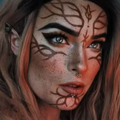 Warrior Makeup, Halloweenský Makeup, Elf Cosplay, Witch Makeup, Ren Fest, Makijaż Smokey Eye, Ren Fair, Elf Makeup